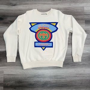 Gucci Terry Cloth 80’s Patch Oversized Crewneck